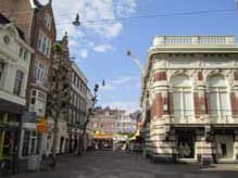 Haarlem with a view on the Grote Markt and kermis (carnival)