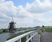 Landscape with windmills